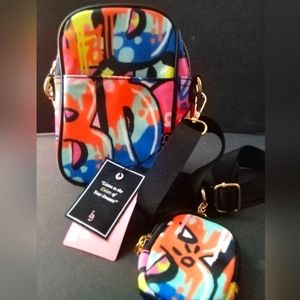 Crossbody bag w/coin purse